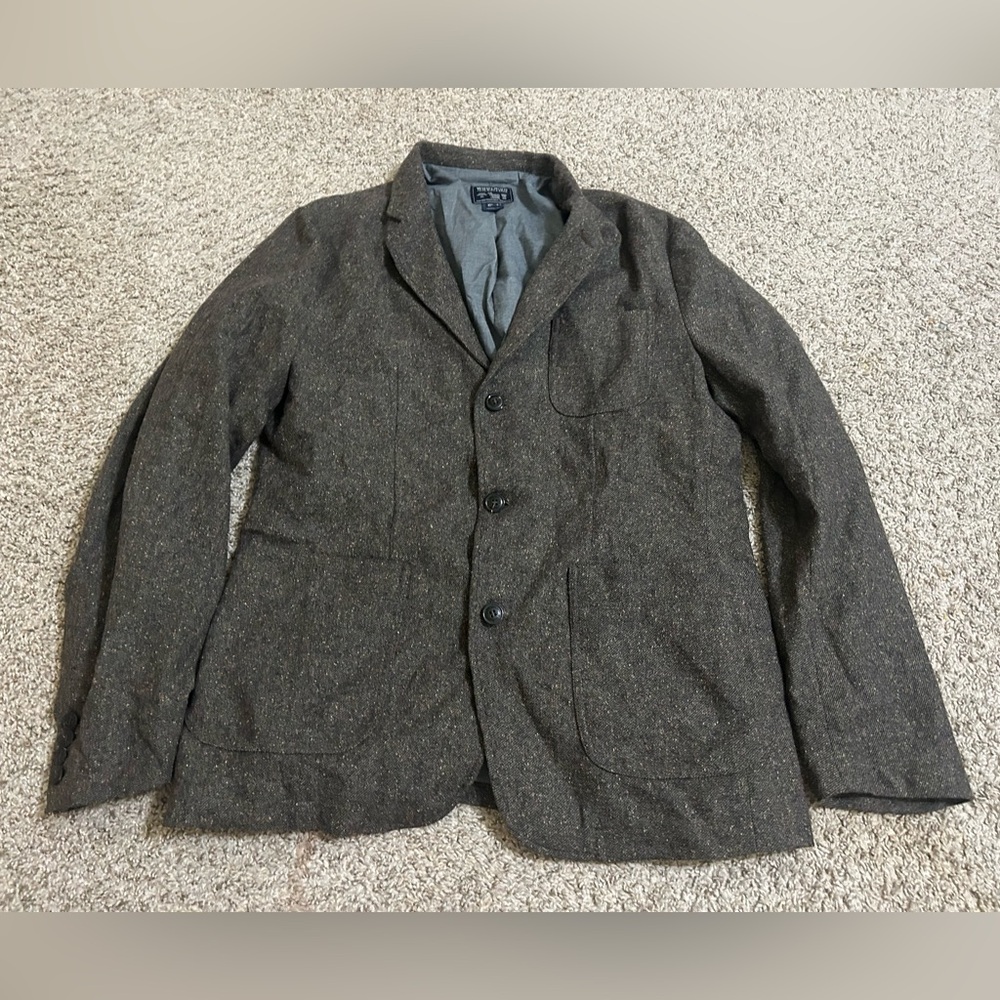 Woolrich Worker's Tweed Blazer Jacket Wool Blend Men's Size Medium Lined Button